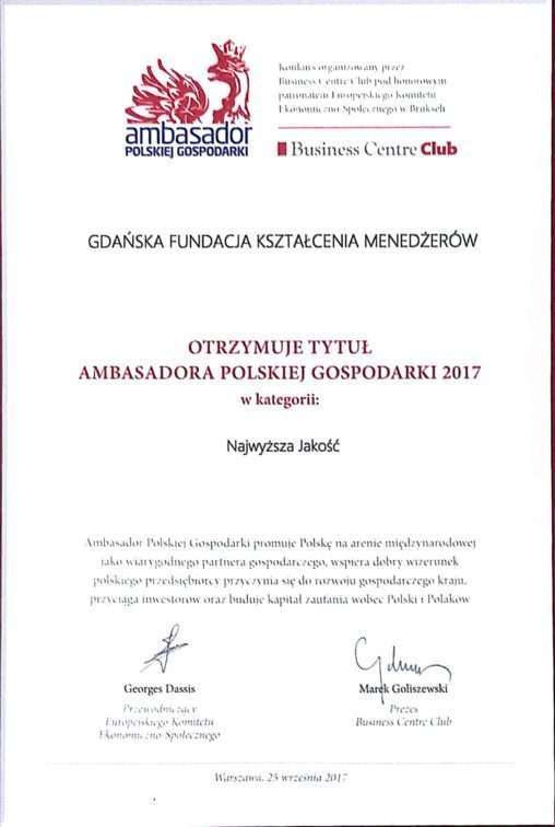 GFKM tytul Ambasador Polskiej Gospodarki