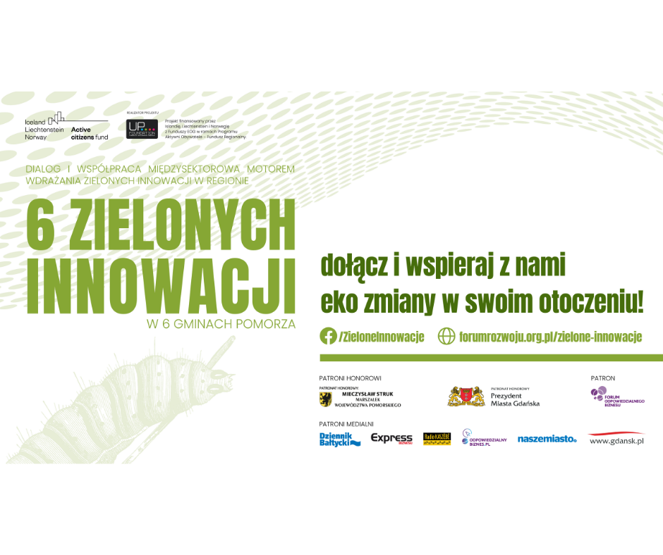 plakat projektu zielone innowacje dopasowany