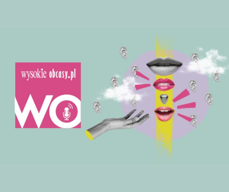 Grafika promującapodcast Wysokich Obcasów